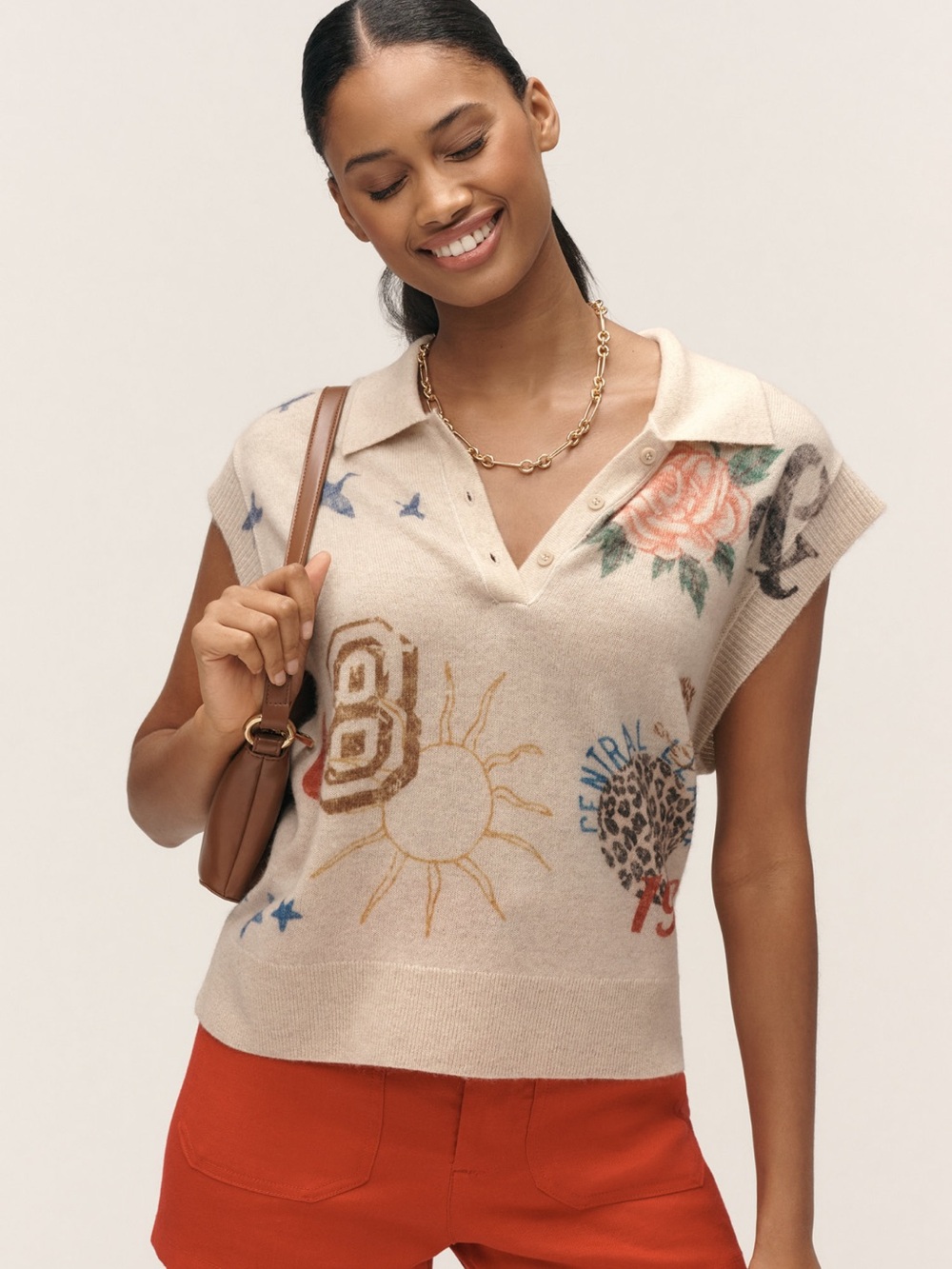 Anthropologie Pilcro The Jensen Cashmere Muscle Tank - multi - large